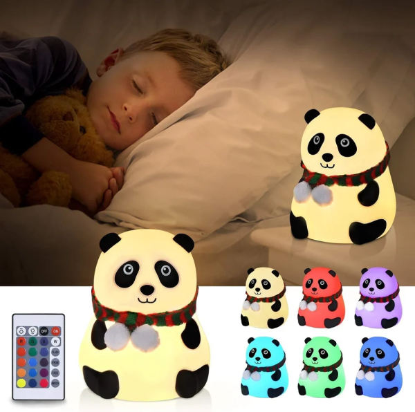 Rechargeable Silicone Panda Night Light for Kids - Image 6